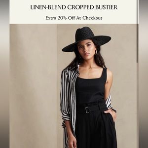 Banana Republic Factory Linen Blend Crop Bustier